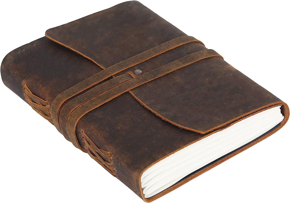 Komal's Passion Handmade Leather Blank Diaries and Journals, 5 in x 7 in, 240 Pages